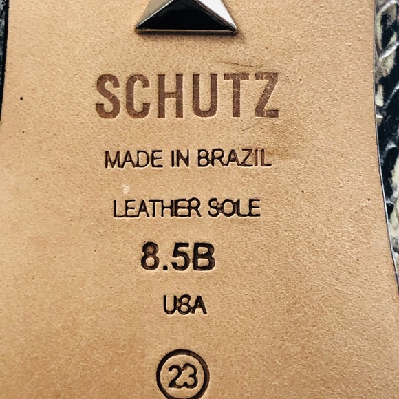 SCHUTZ Ankle Boots Snake Skin Sz 8.5 - Picture 6 of 9